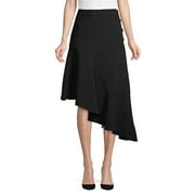 Vince Camuto Asymmetrical Button Up Skirt Rich Black 4